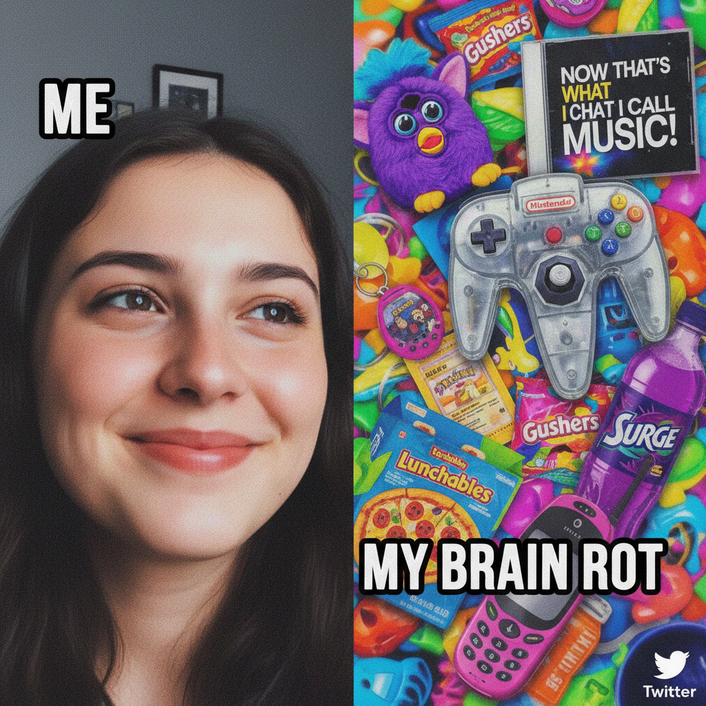 Hearing that one song from my childhood and suddenly I'm 8 again.