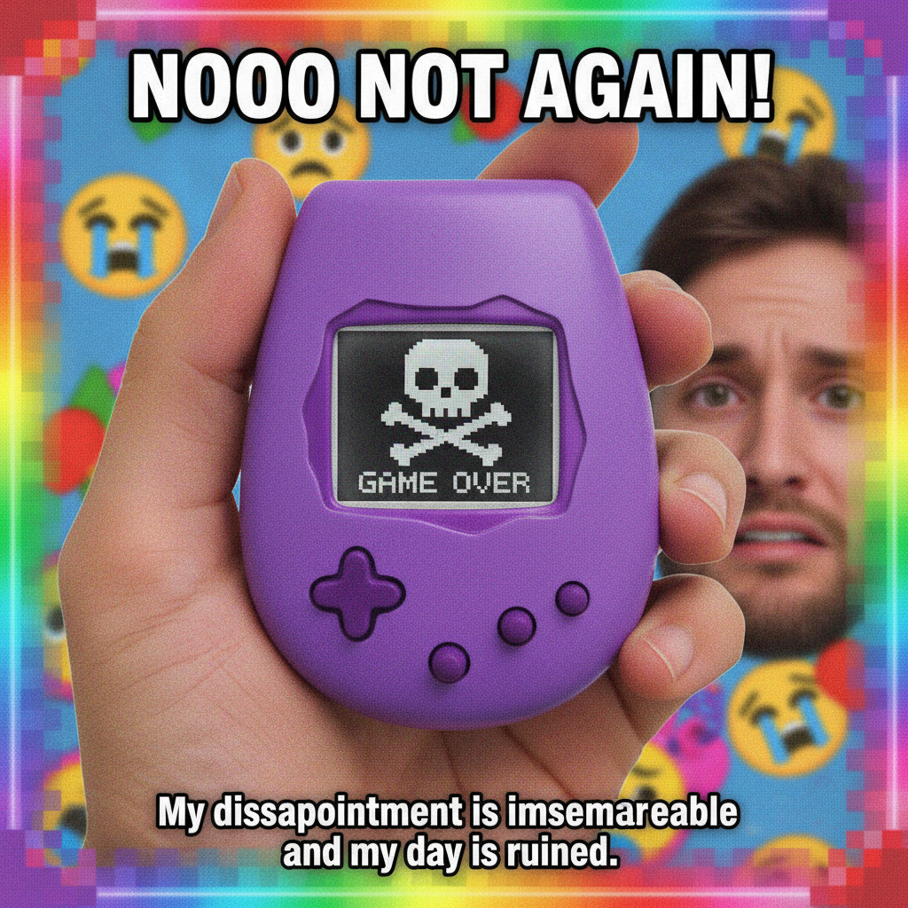 Found my old Tamagotchi. The sheer panic of keeping it alive hit me like a truck. The 90s were wild.