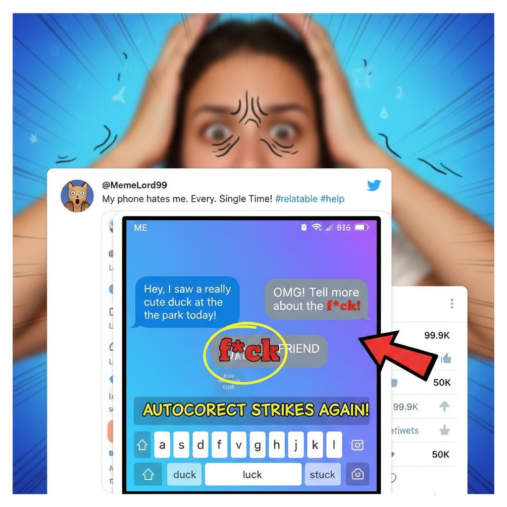 Autocorrect changing 'duck' to 'f*ck' in a work email. My career is over. #RIP