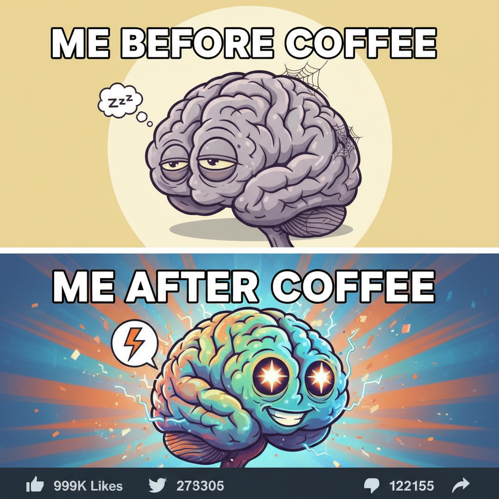 My brain on Monday morning vs. my brain on Friday at 5 PM. It's a different person.