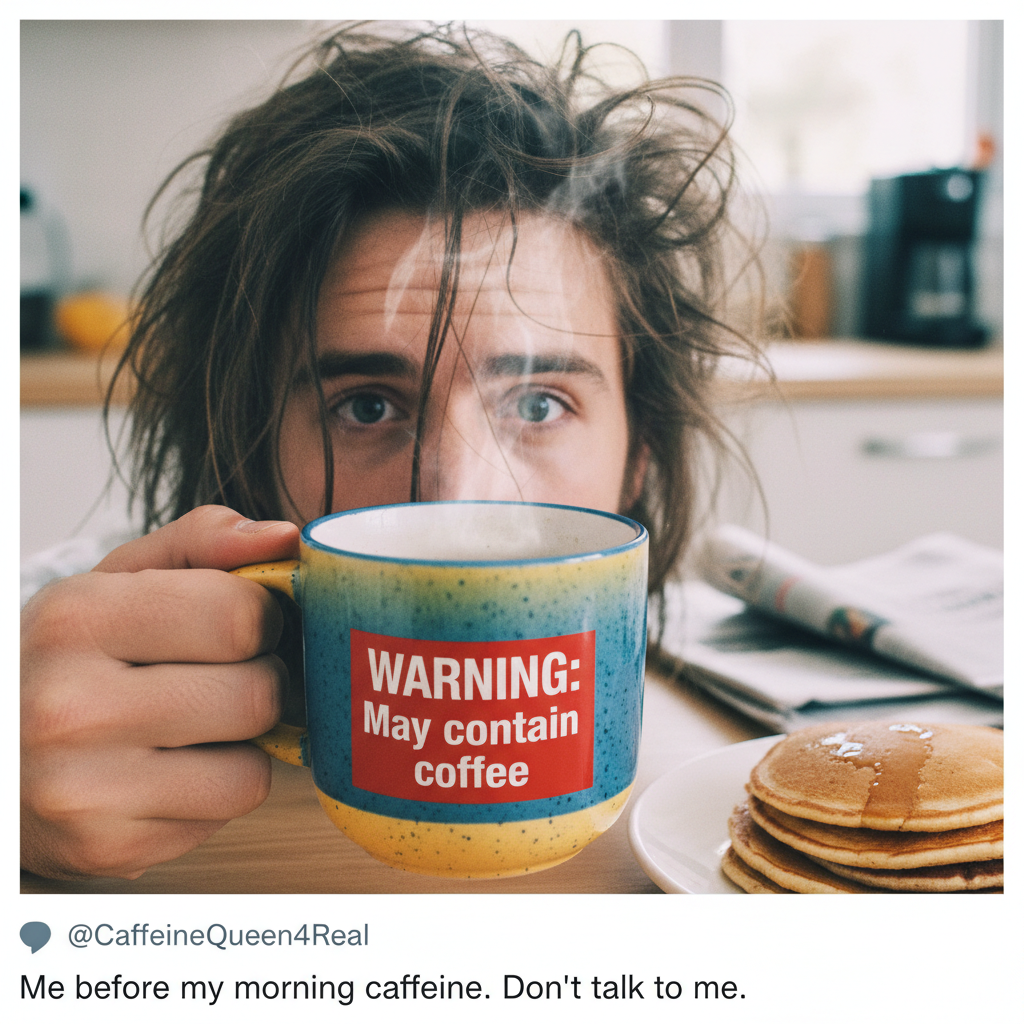 My blood type is coffee. Don't even talk to me before 9 AM.