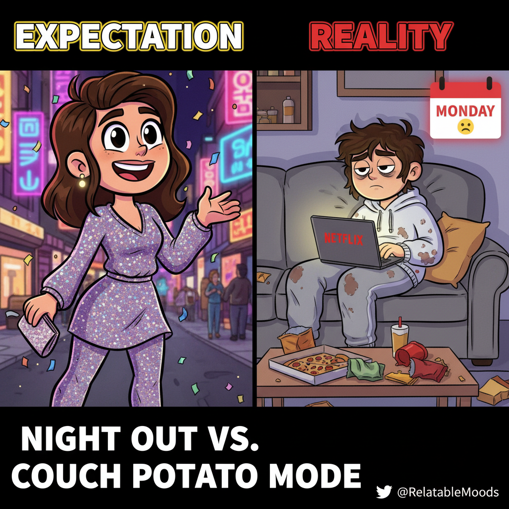 My Friday night plans: Netflix & chill. Reality: Netflix & anxiety about Monday.