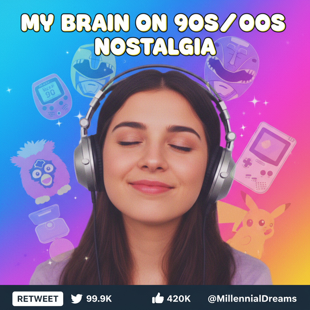 Hearing a song from my childhood hits different now. Instant time travel.