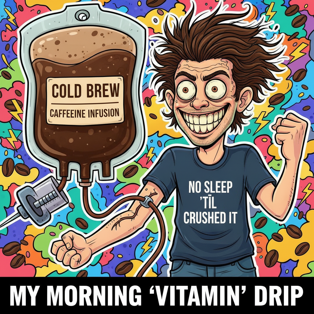 My blood type is coffee. And maybe a little bit of sarcasm.