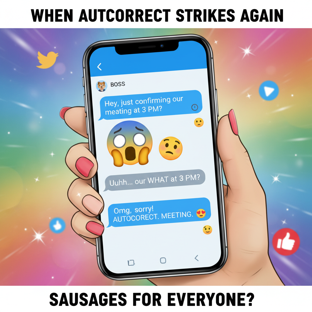 Autocorrect just changed 'meeting' to 'meating'. My boss is now very concerned.