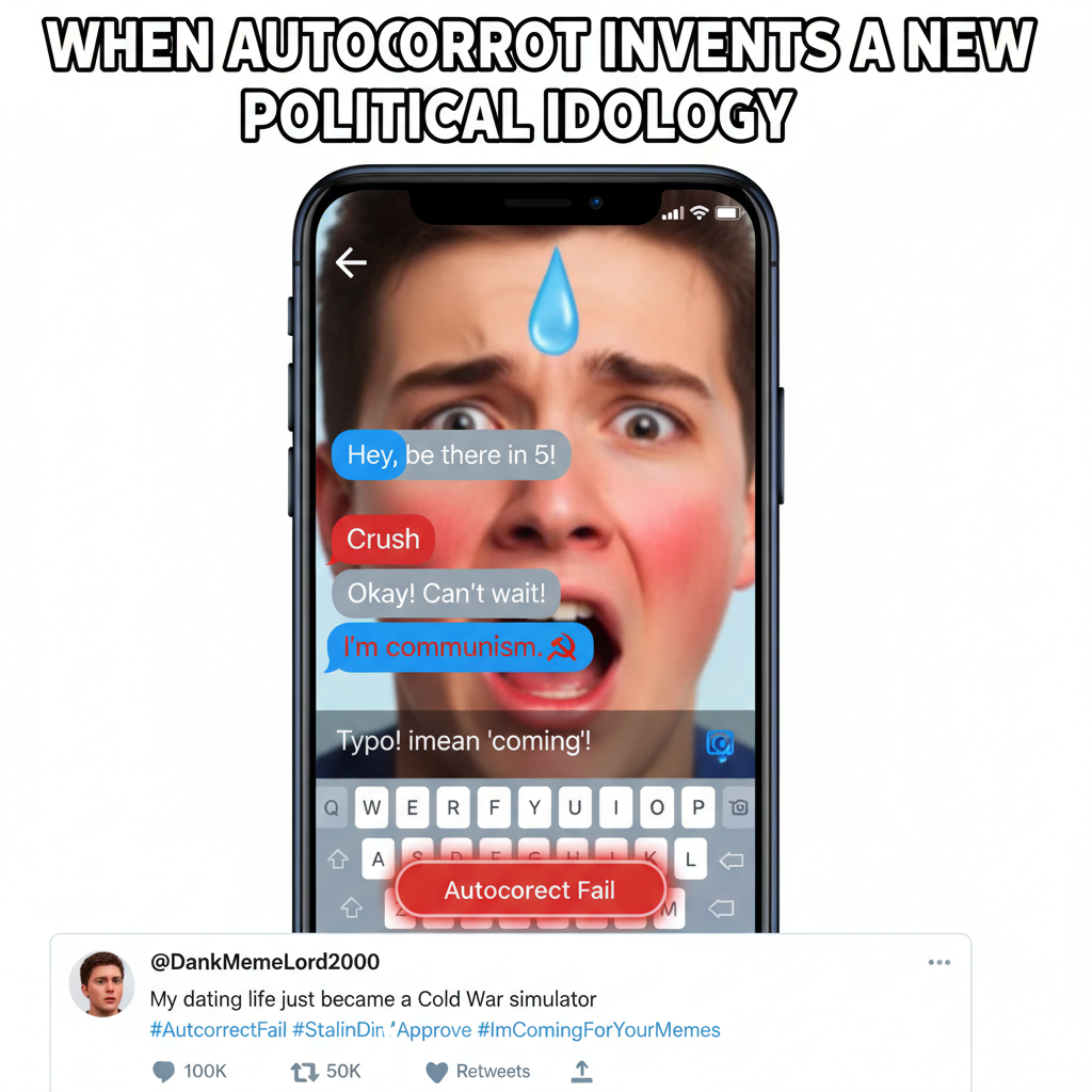 Autocorrect just changed 'I'm coming' to 'I'm communism'. Send help.