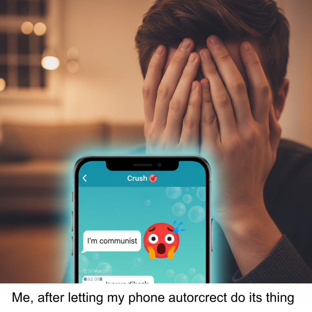 Autocorrect changed 'I'm coming' to 'I'm communist' in my work chat. Send help.
