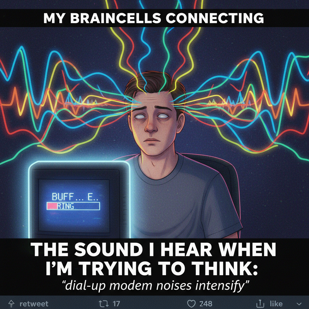 My brain on Monday morning: *dial-up modem sounds*