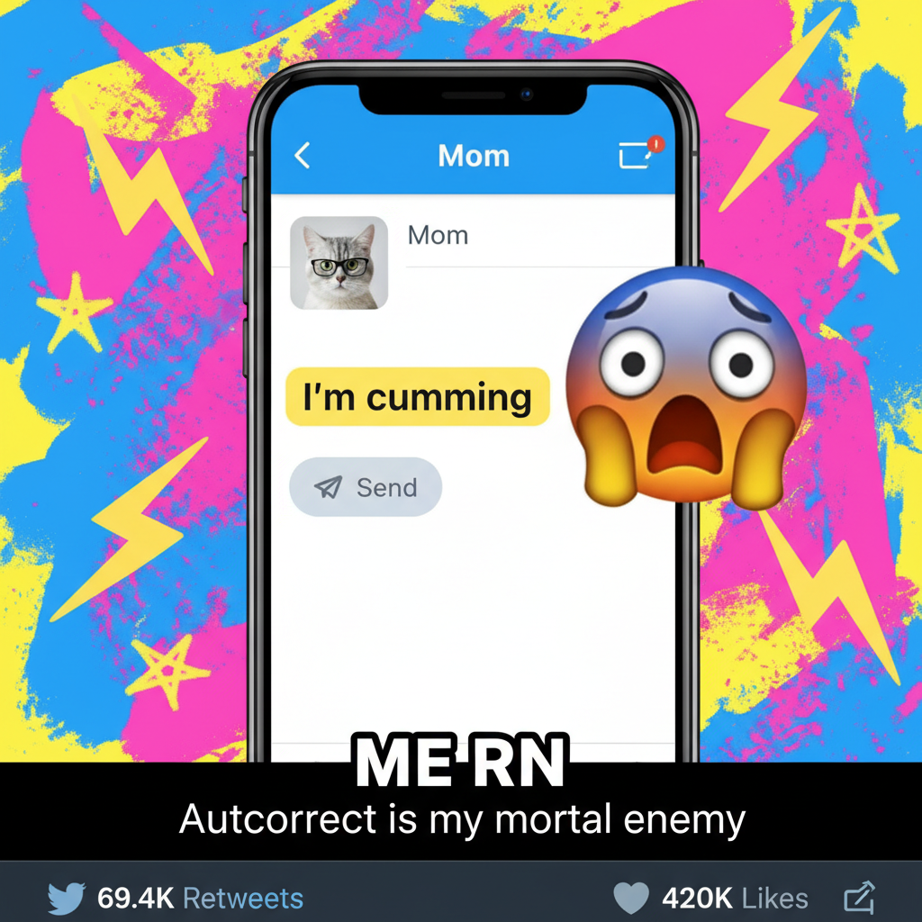 Autocorrect changed 'I'm coming' to 'I'm cumming' in a work email. I need a new job. #AutocorrectFail