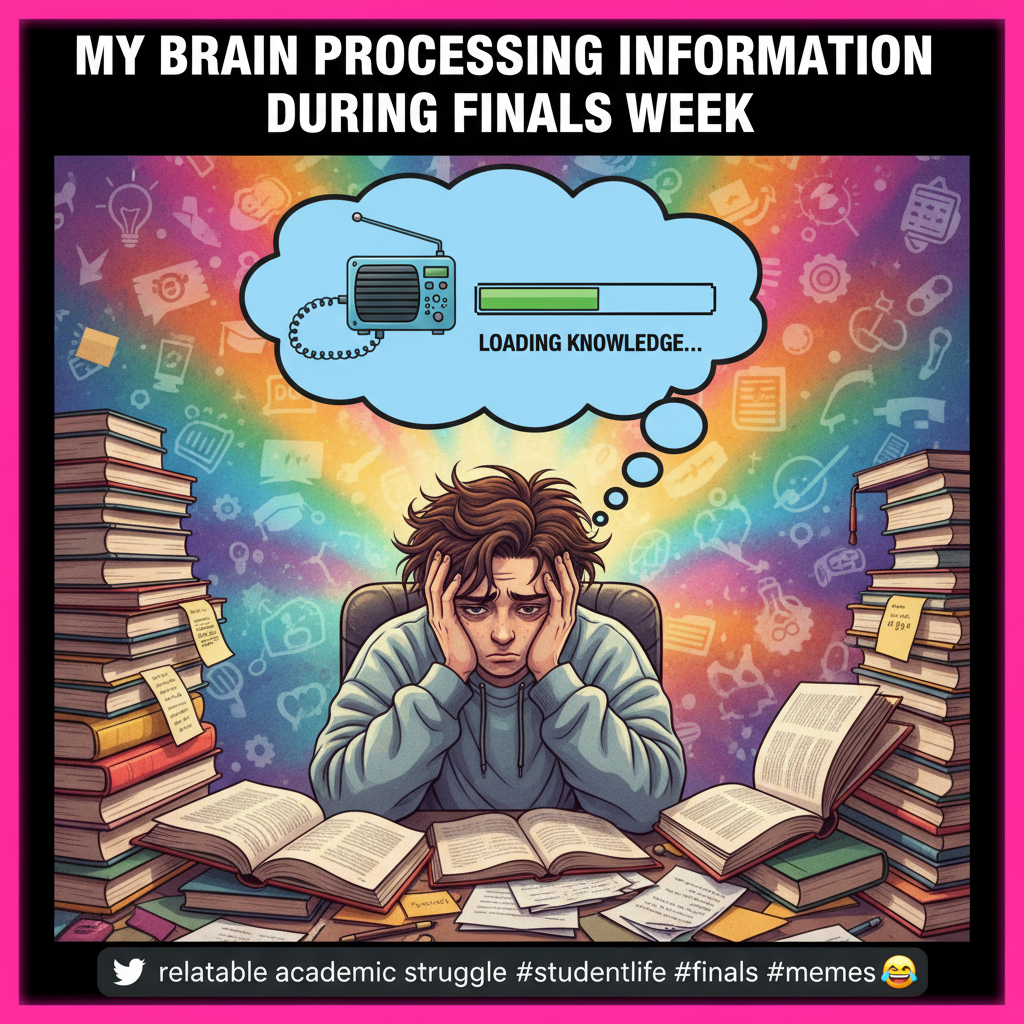 My brain during exam season: *dial-up modem sounds*