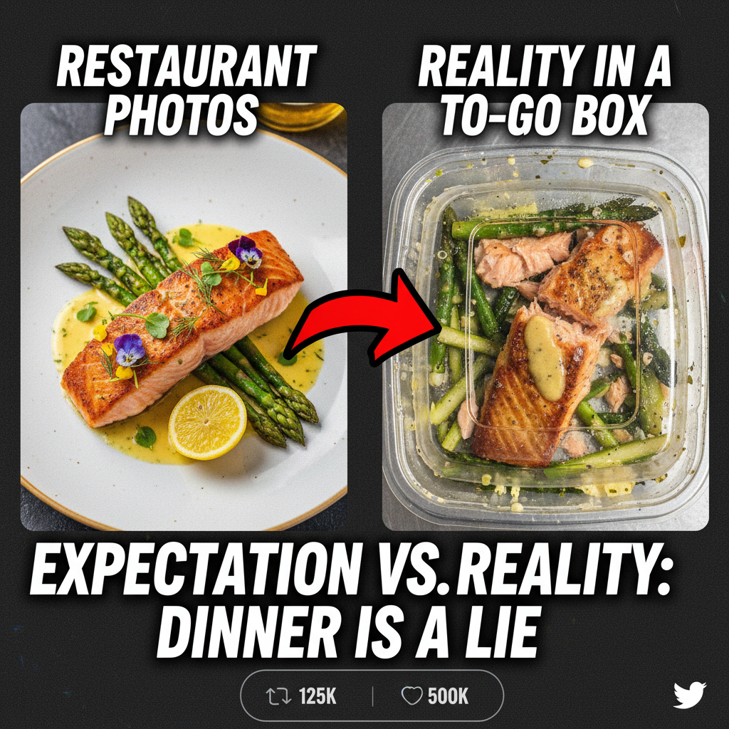 Food delivery expectation: Gourmet meal. Reality: My food fought a war on the way.