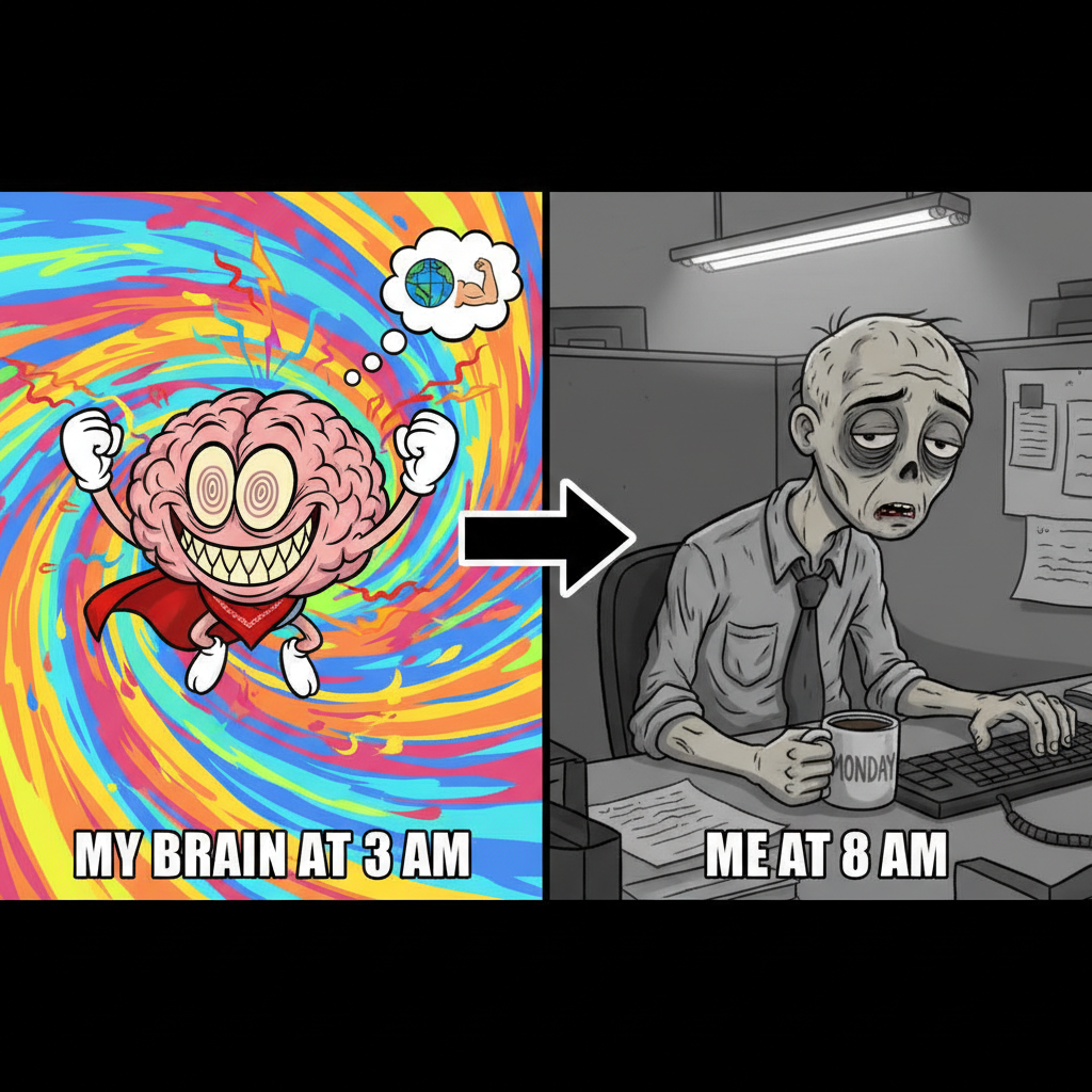 My brain on Monday morning vs. my body trying to function