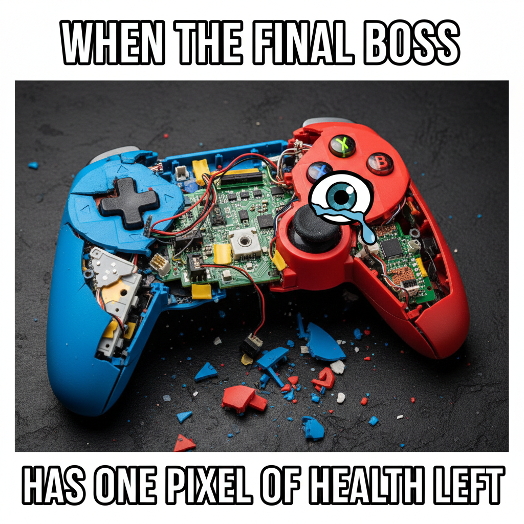 My controller after a 'chill' gaming session. Send help.