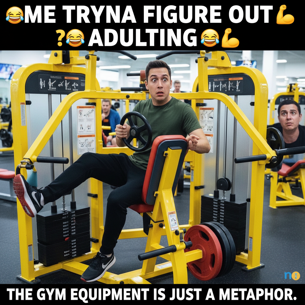 Me at the gym: 10% workout, 90% wondering if I'm doing it right.