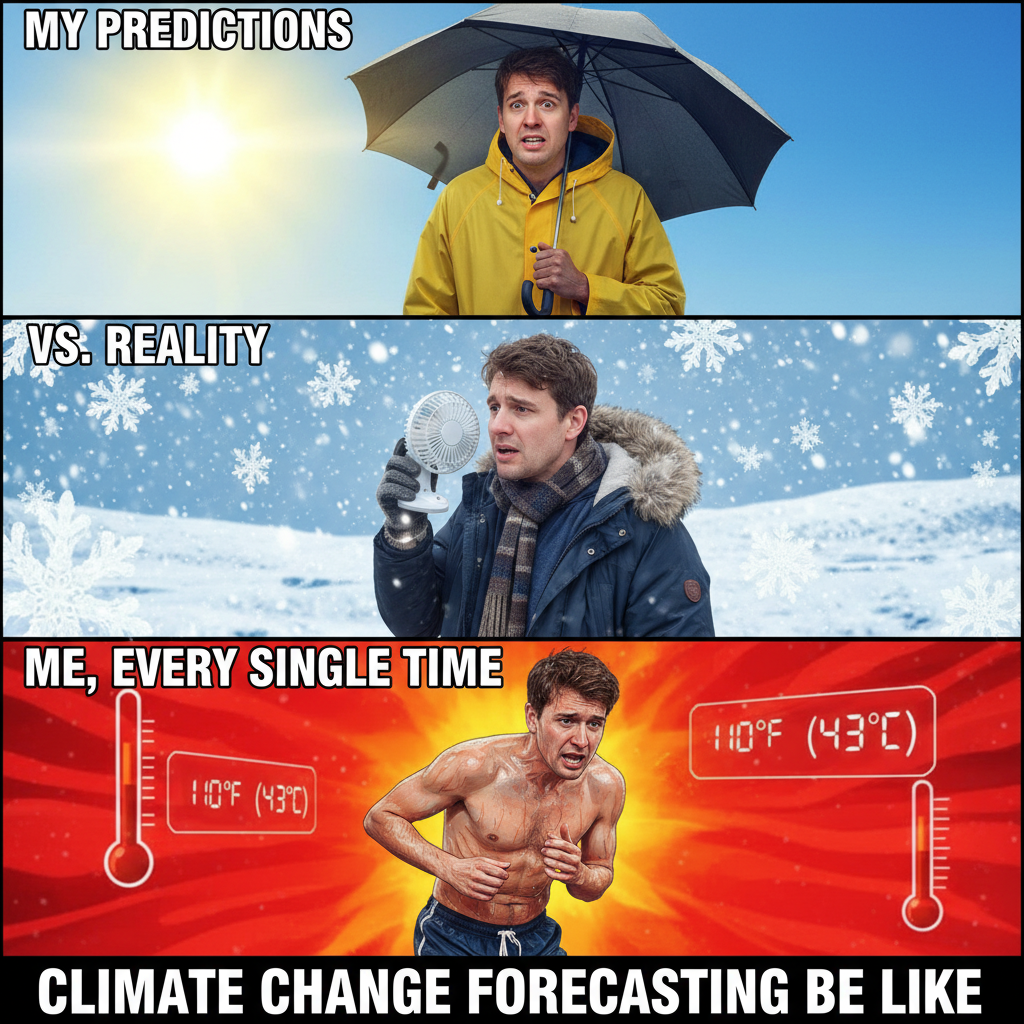 My region's weather forecast: 'Surprise! It's still too hot/cold/wet.'