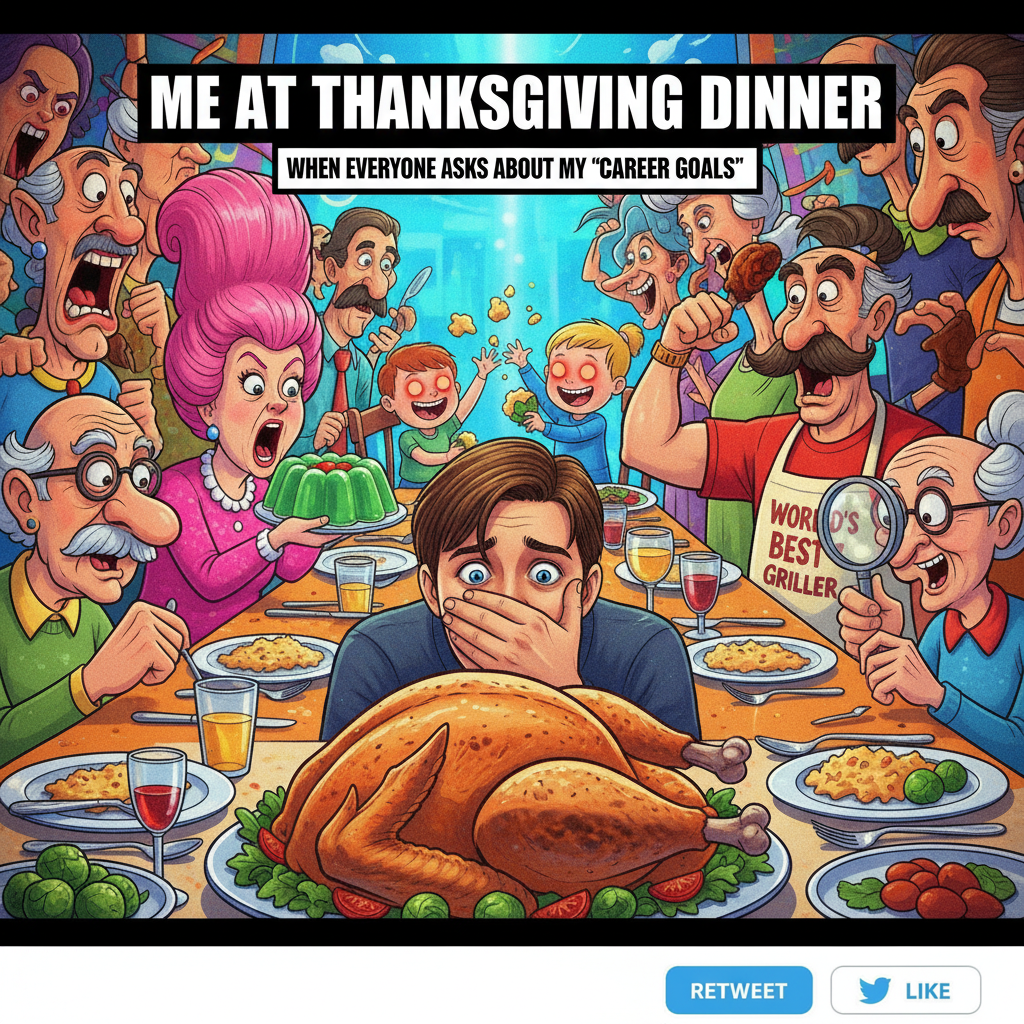 Grandma just asked if my 'internet friends' are coming to dinner. Send help.