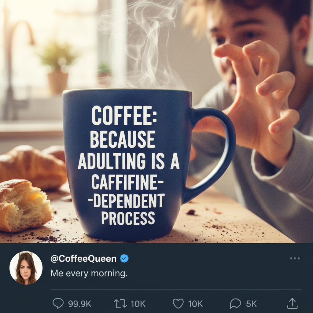 My blood type is coffee. My personality type is 'don't talk to me before coffee.' #CoffeeAddict