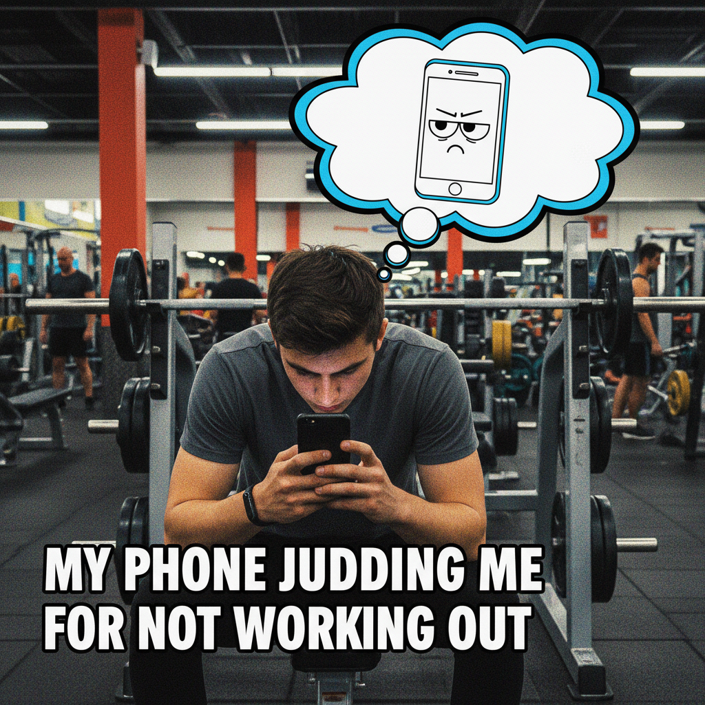 My 'gym buddy' is just my phone playing podcasts. We're both judging my form.