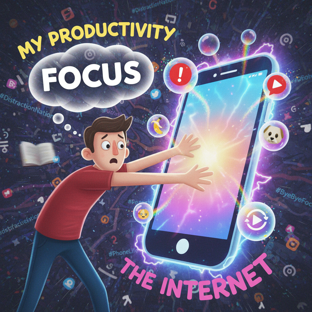 Me trying to focus vs. my phone buzzing with a new notification. Guess who wins?