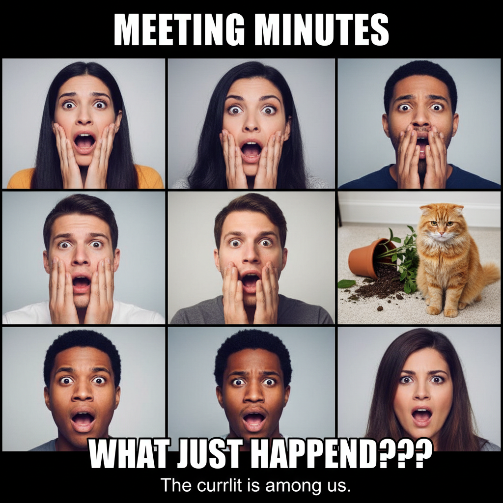 Someone forgot to mute on Zoom. We all just heard their cat throw up. ๐