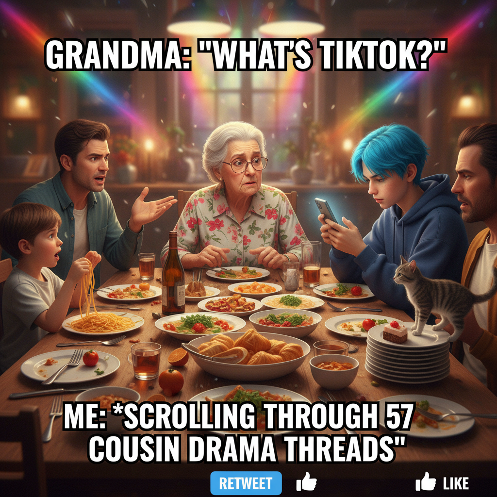 Grandma just asked if my 'internet friends' are coming to Thanksgiving. Send help.
