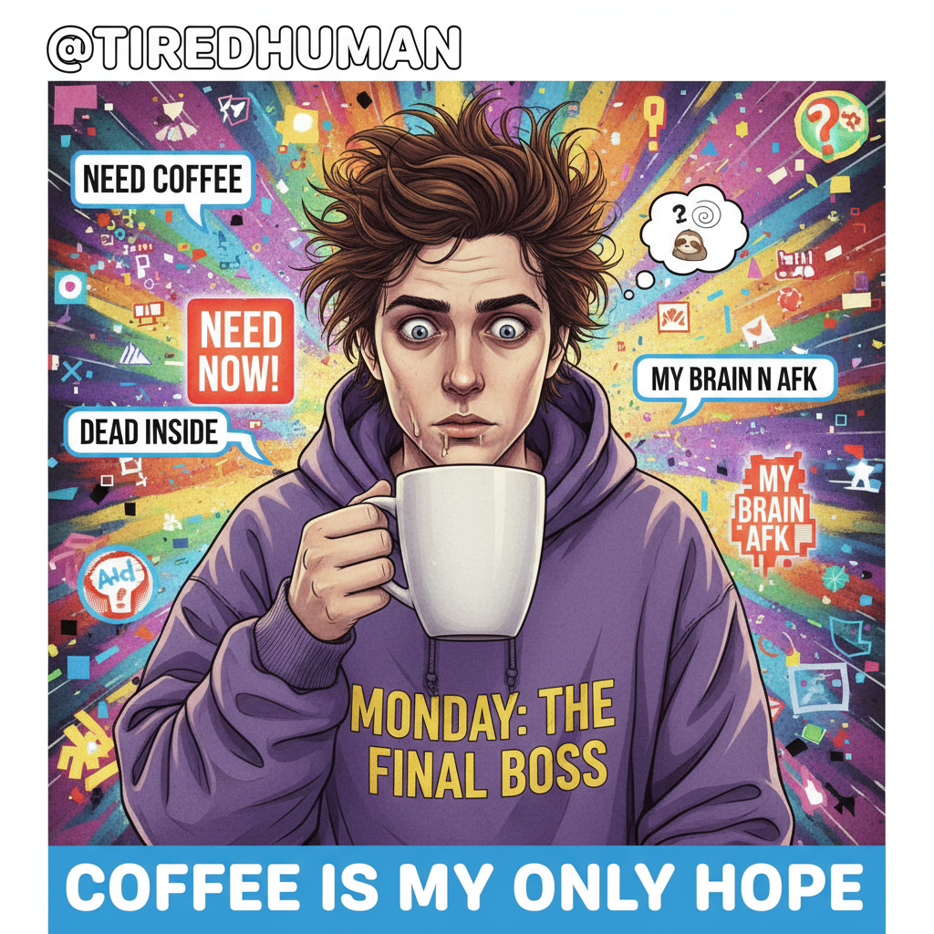 My brain on Monday morning: 'Did I actually sleep or was that a fever dream?'