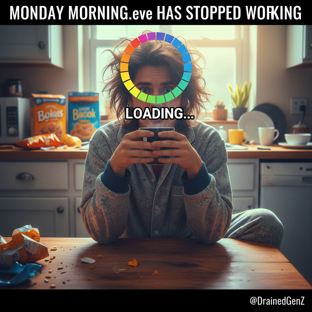 Monday morning: My brain is still buffering. Please try again after 3-5 business days.