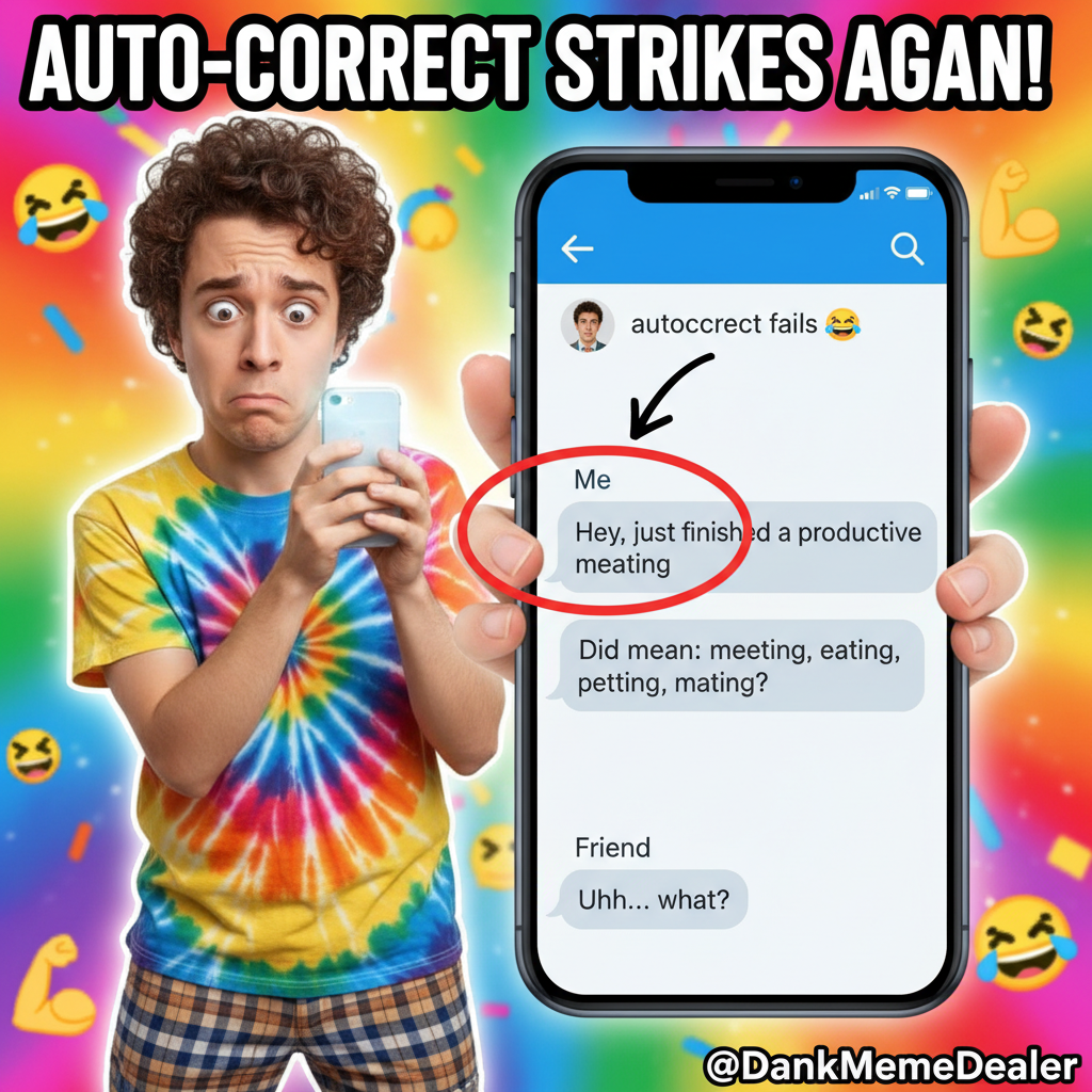 Autocorrect changed 'meeting' to 'meating'. My boss thinks I'm planning a BBQ.