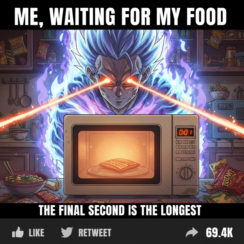 Me watching the microwave: *anime protagonist charging up a power move*