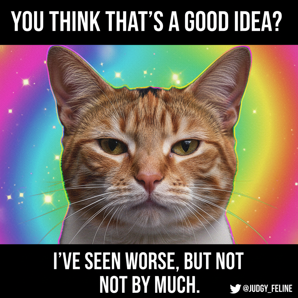 My cat just judged my life choices. Again. 🐾