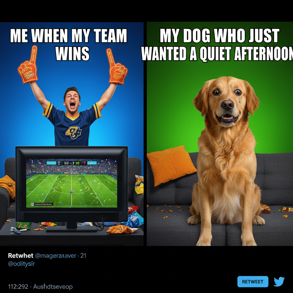 My team won. My neighbor's dog now knows every curse word in the dictionary.