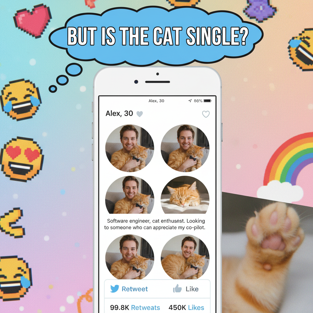 Matched with someone who only posts pics with their cat. Is the cat single tho?