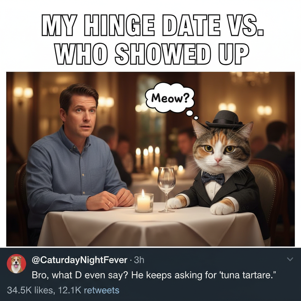 Matched with someone who only posts pics with their cat. I think I'm dating the cat now.