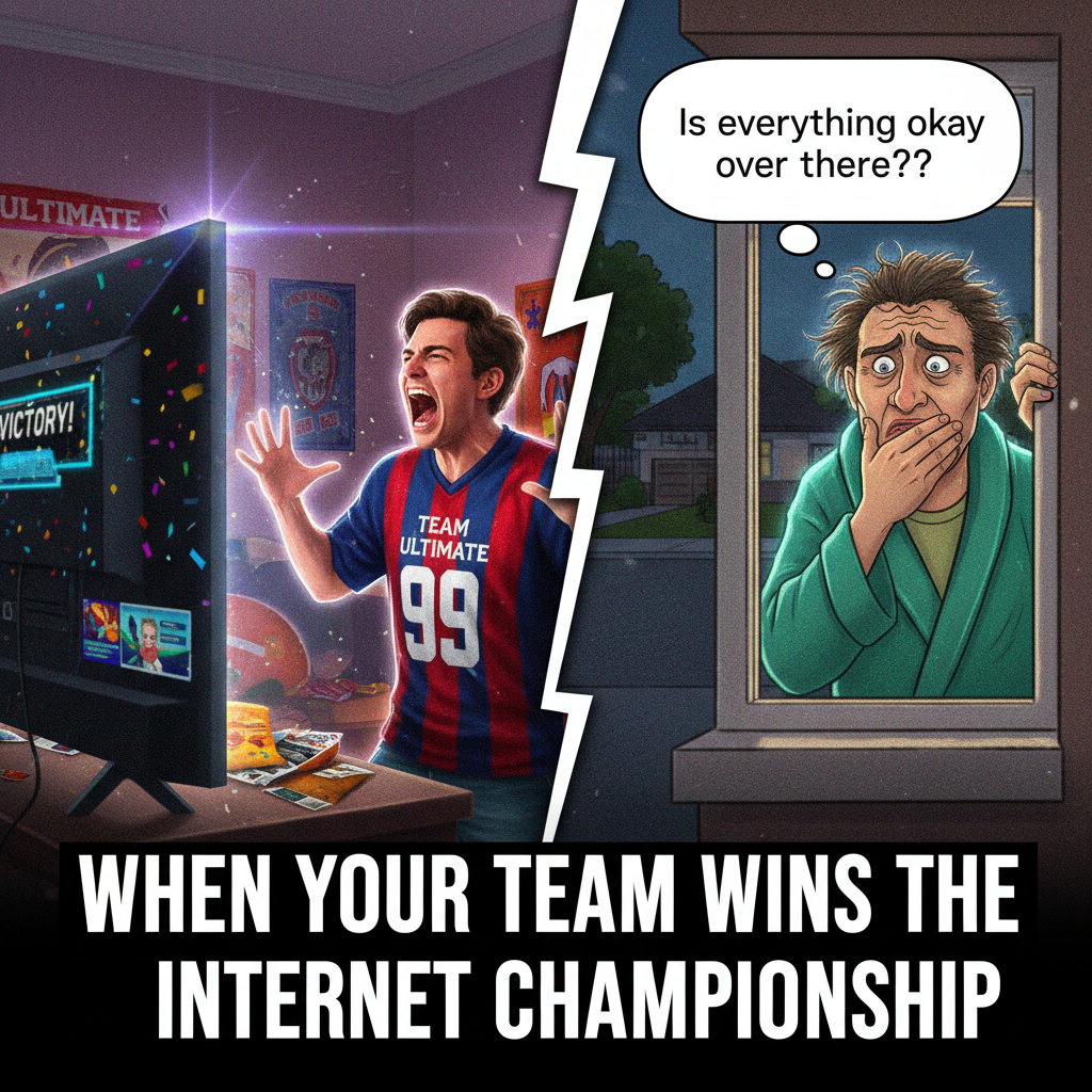 My team won. My neighbor heard my screams. I regret nothing. #SportsFanLife