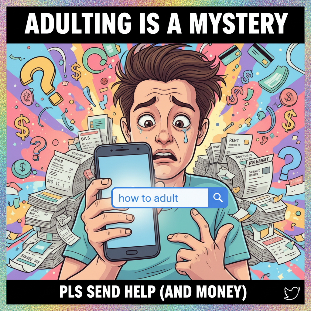 Adulting is just Googling 'how to do X' every 5 minutes and hoping for the best.