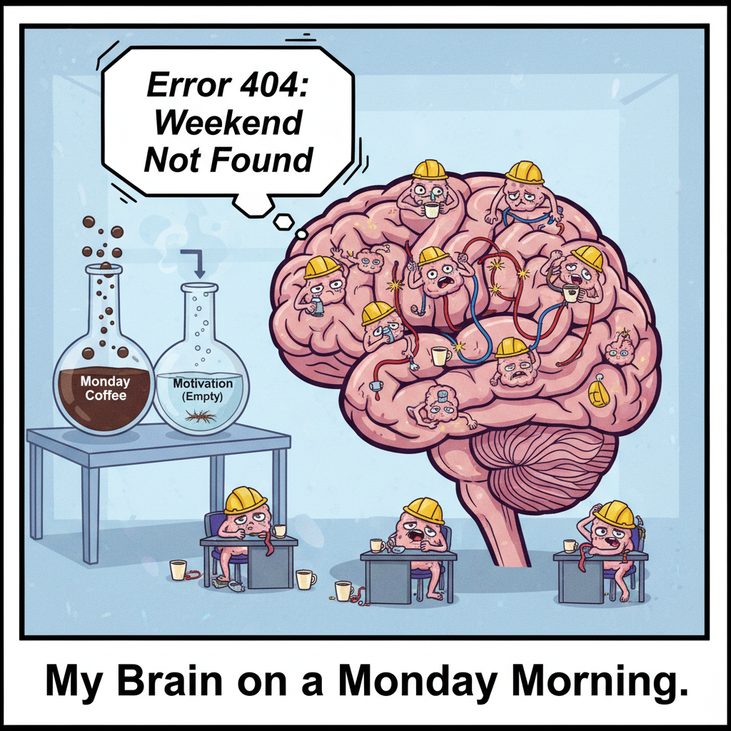 My brain cells on Monday morning trying to process basic human functions
