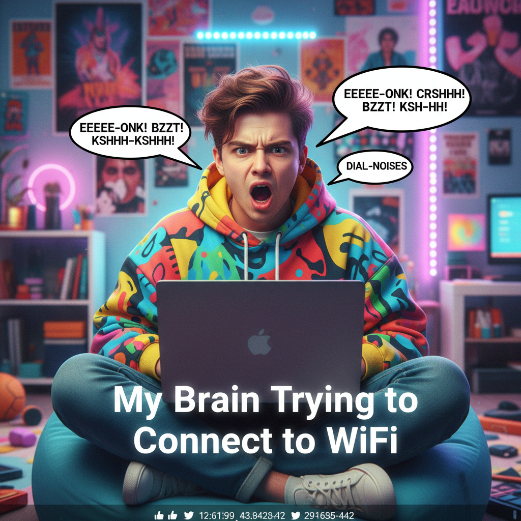 When the WiFi goes down, my brain just restarts to 'dial-up modem' sounds. 🤖📶