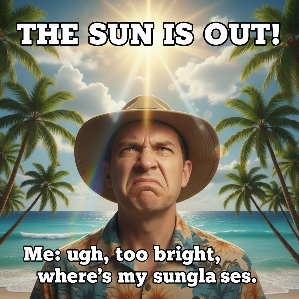 It's 70° and sunny in California, but I'm still complaining about 'marine layer.' ☀️☁️