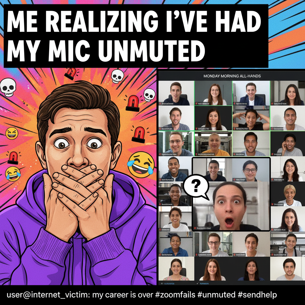 My mic was on during that whole Zoom meeting, wasn't it? 💀