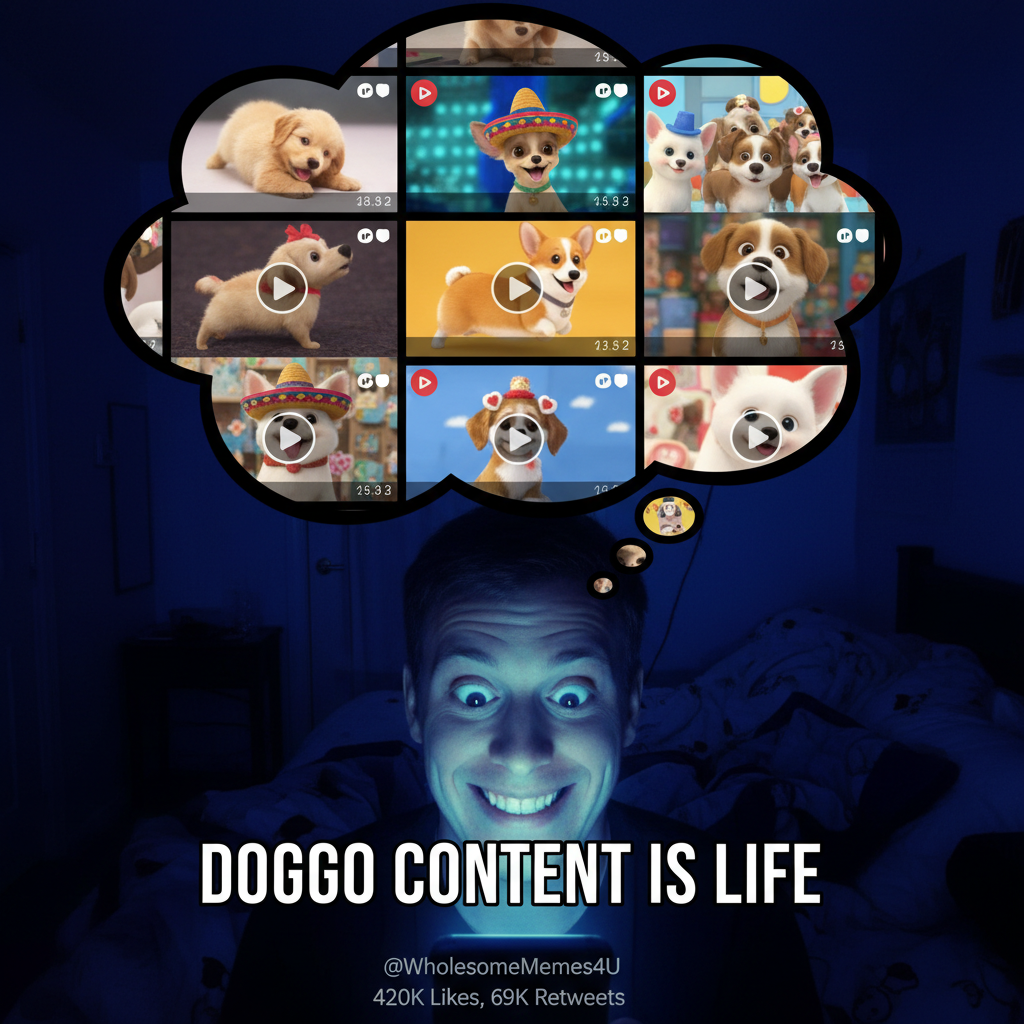 Me: 'Just gonna check one notification.' *2 hours later, scrolling through dog videos*