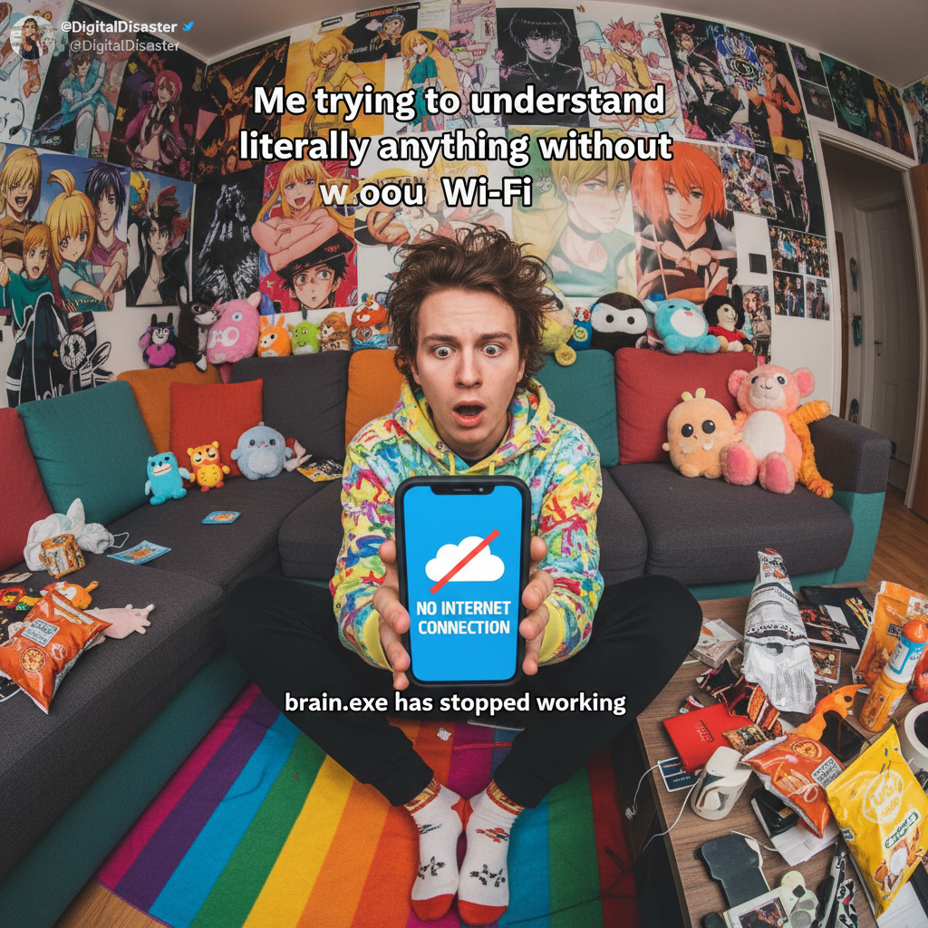 The WiFi went down. My entire personality just vanished. Send help.