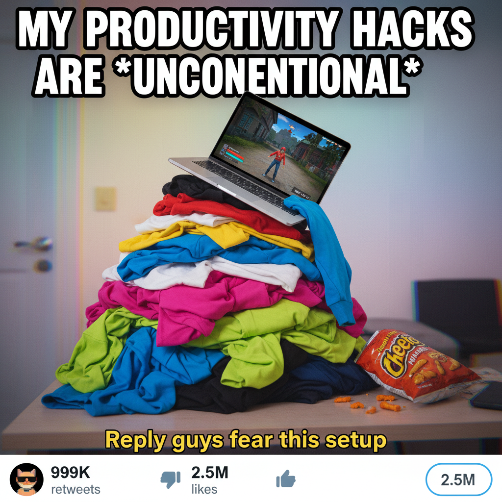 My WFH 'office' is just a pile of laundry I haven't folded yet.