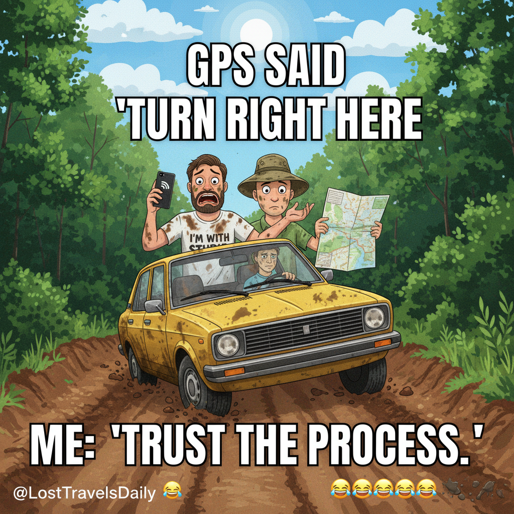 Road trip rule #1: Never trust the person who says 'I know a shortcut'.