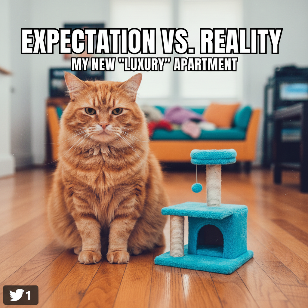 Bought a 'miniature' cat tree online. It's for a hamster. My cat is judging me.