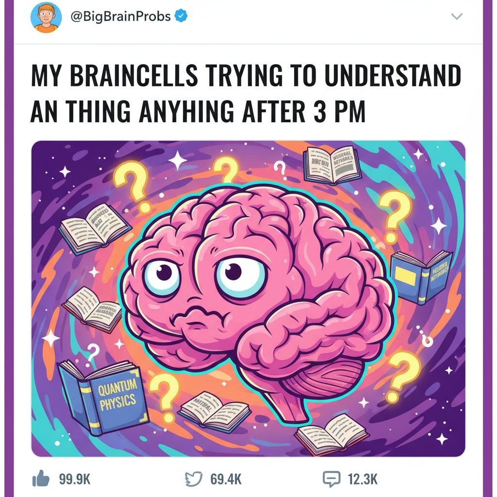 My brain during exam season: 'Did you say 'study' or 'spiral into an existential crisis'?'
