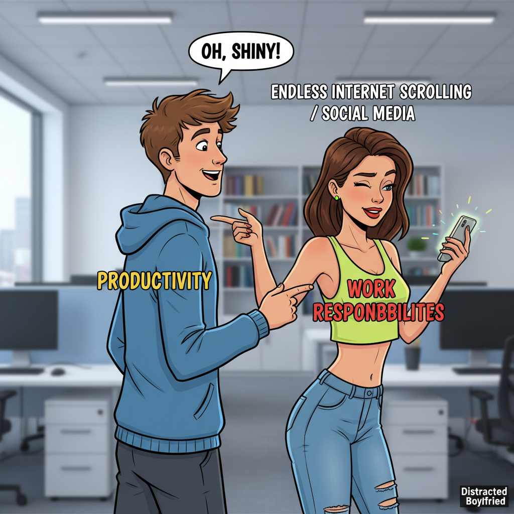 When your 'quick 5 min break' turns into an existential crisis and 3 hours of scrolling