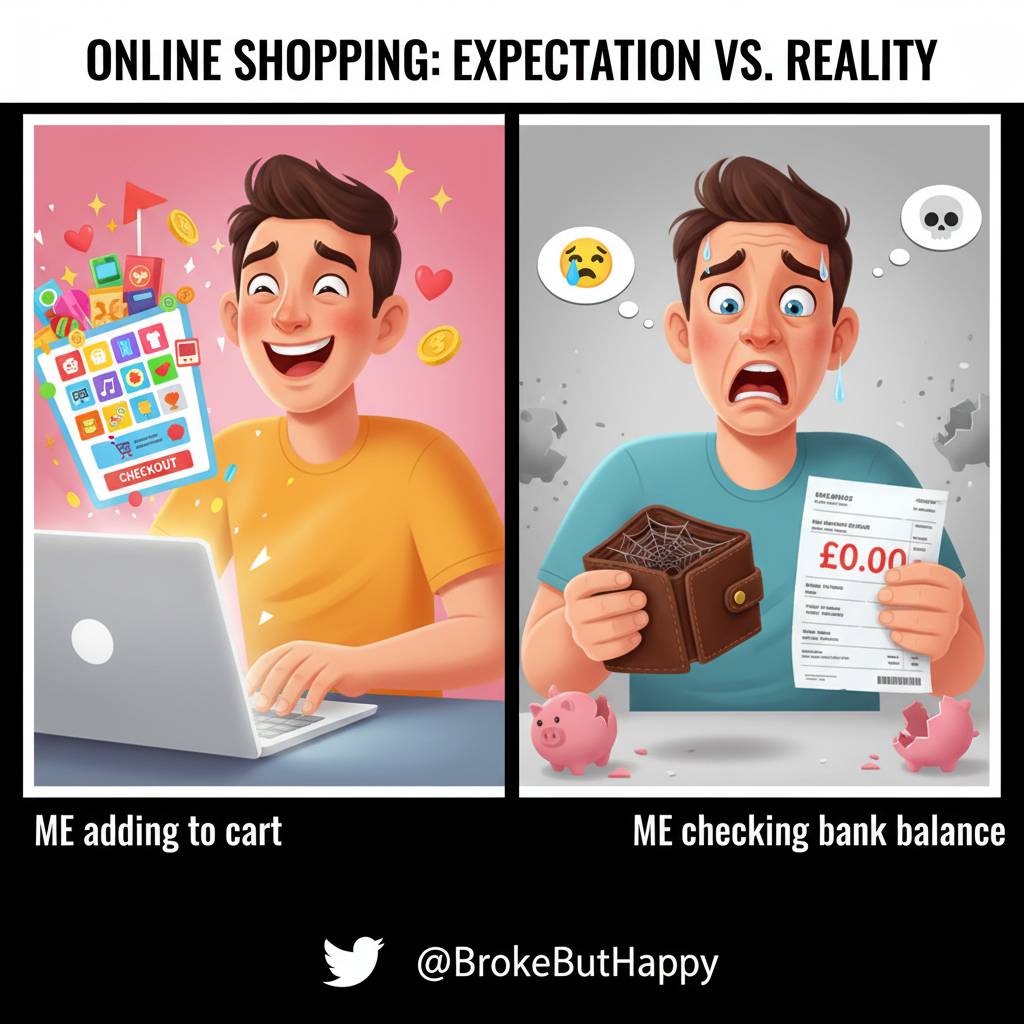 Me: *adds 17 things to cart* Also me: *remembers bank account* #OnlineShopping