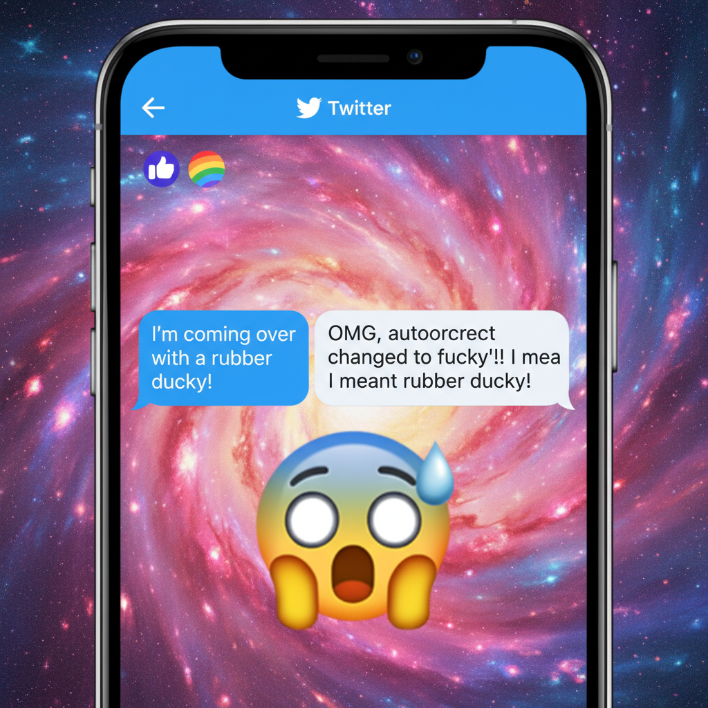 My phone autocorrected 'duck' to 'f***' in a text to my grandma. Send help.