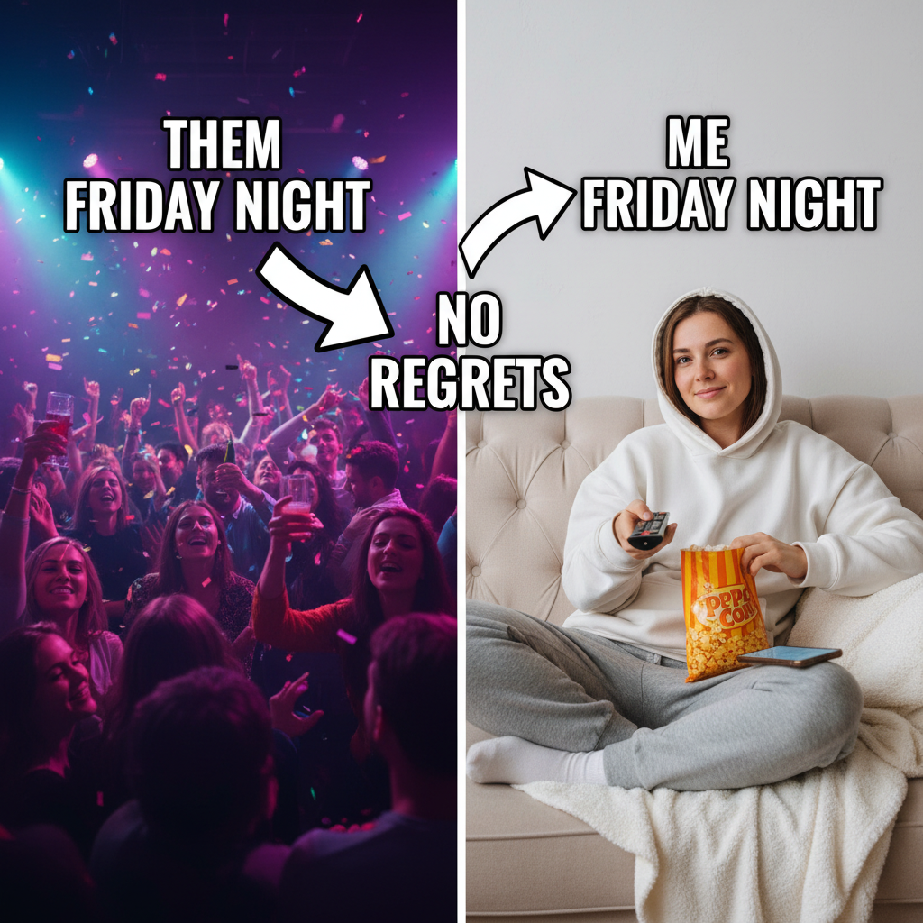 My Friday night plans: clubbing. My Friday night reality: debating if I should put on PJs.