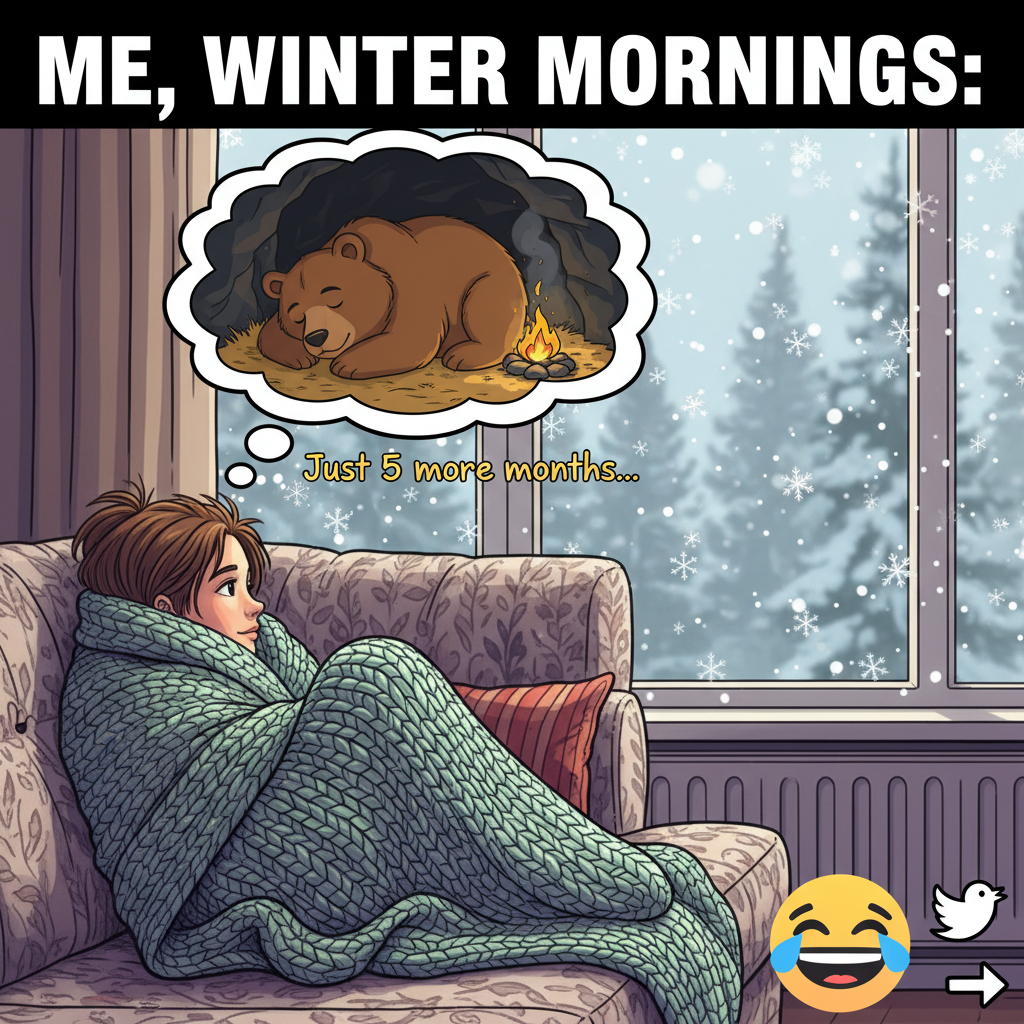 My brain during winter: 'Is it too early to start hibernating?' #SeasonalDepression